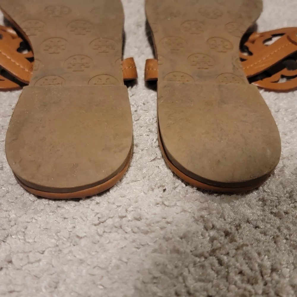 Tory Burch Miller Sandals Vintage Vachetta Size 10.5
